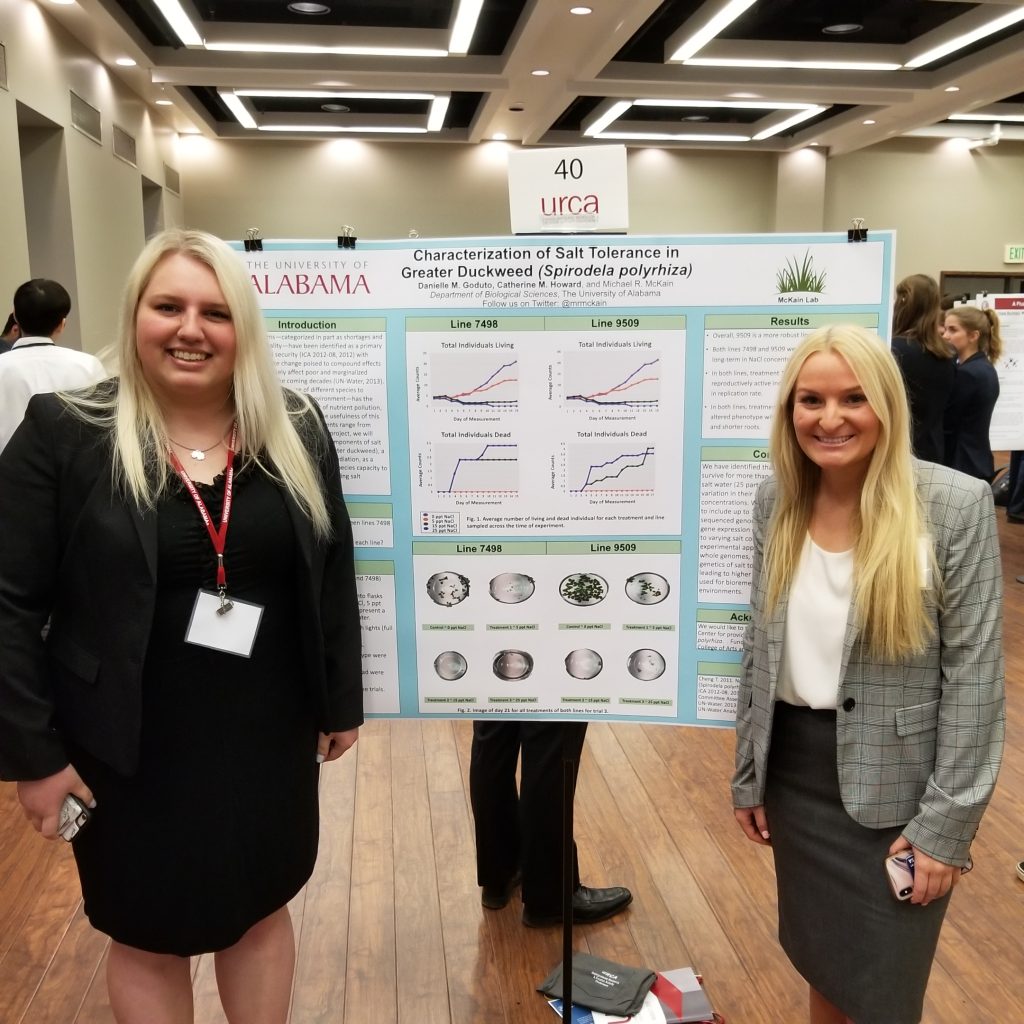 Danielle Goduto & Catherine Howard (McKain) - tied for 2nd Place (Life Sciences - In Progress)