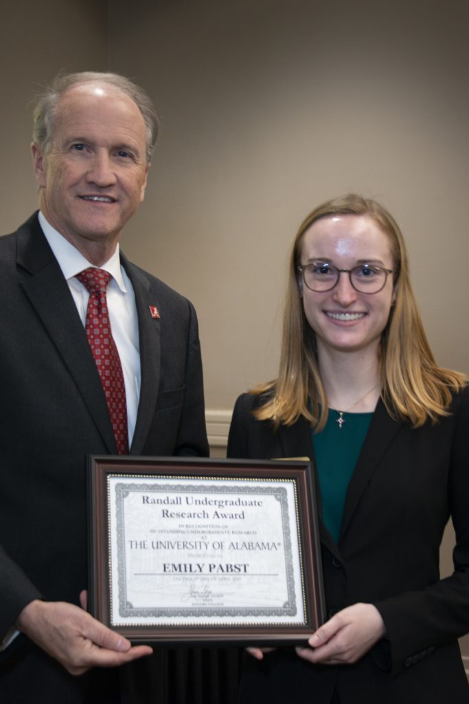 Emily Pabst (Kocot) - Randall Outstanding Undergraduate Research Award
